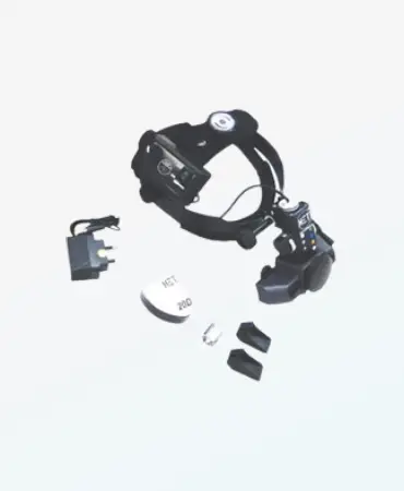 Enhanced Mobility & Comfort: OMS-1002 Wireless Headworn Ophthalmoscope (Rechargeable LED, Hands-free Design), Provides Effortless Eye Examinations & Reduces Neck Strain for Practitioners.