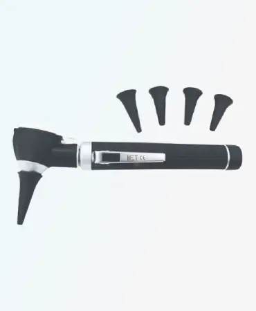 OS-1001 Otoscope (Fiber Optic, 20 Lumen, 5x Magnification), Clear Ear Visualization for Accurate Diagnosis & Patient Care.